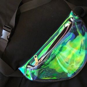 Iridescent Clear/Green Fanny Pack